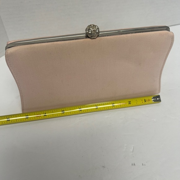 Chic Blush Clutch with Silver Accents - Picture 6 of 7